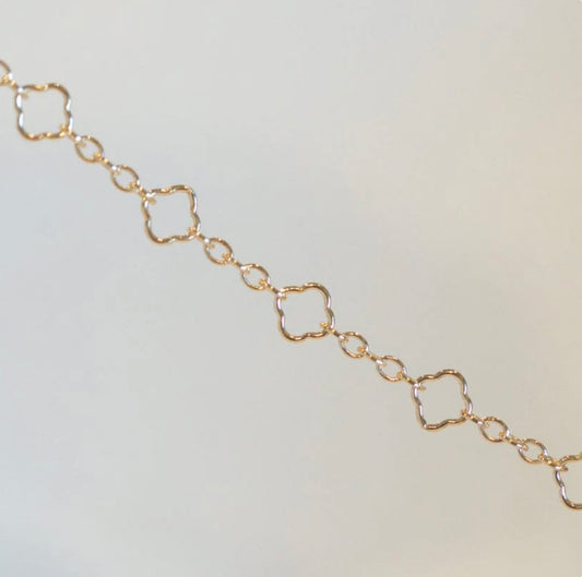 Gold 5 Link Clover Chain