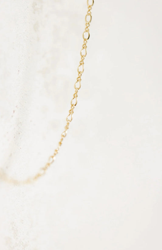 Gold Flat Twisted Link Oval Chain