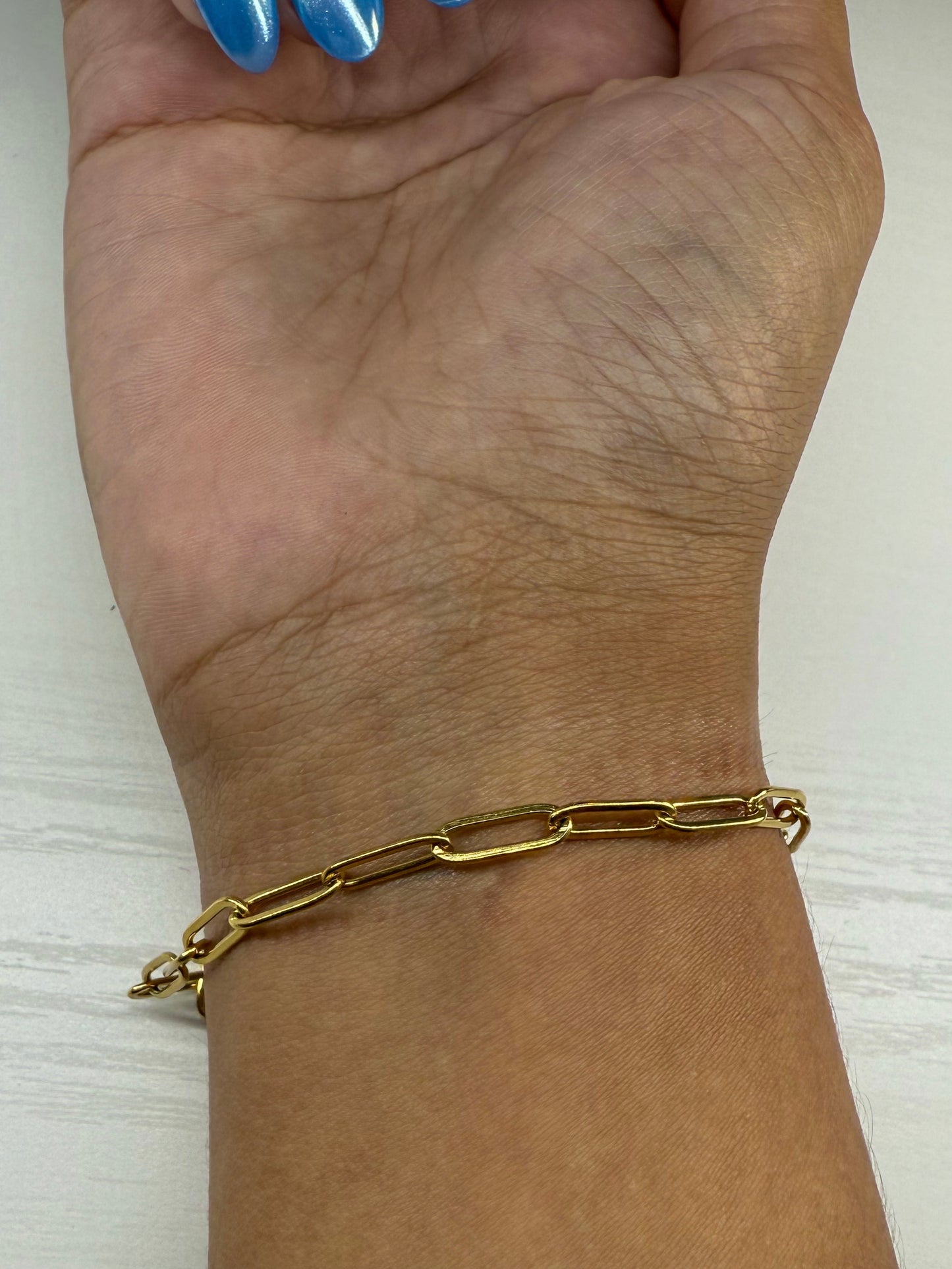 Gold 4mm Paperclip Chain