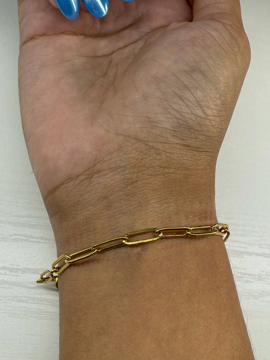 Gold 4mm Paperclip Chain