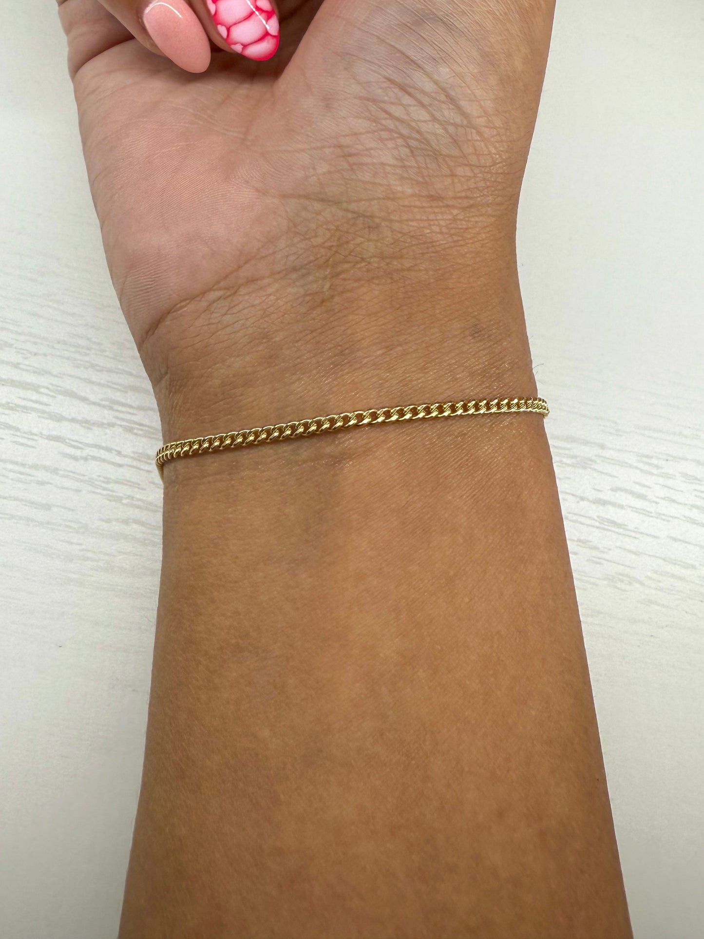 Gold 2.2mm Curb Chain
