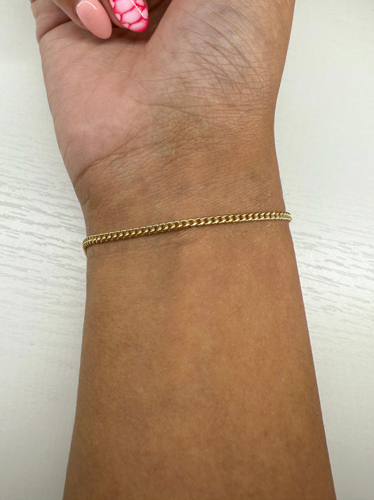 Gold 2.2mm Curb Chain