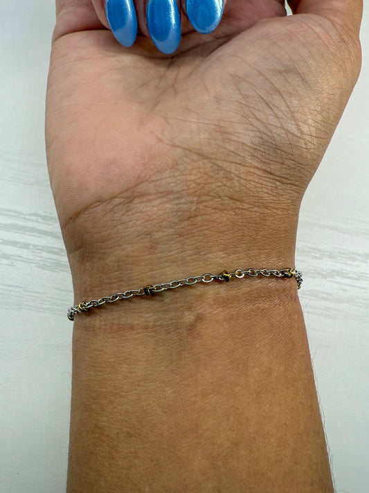 Mixed Metal Beaded Chain