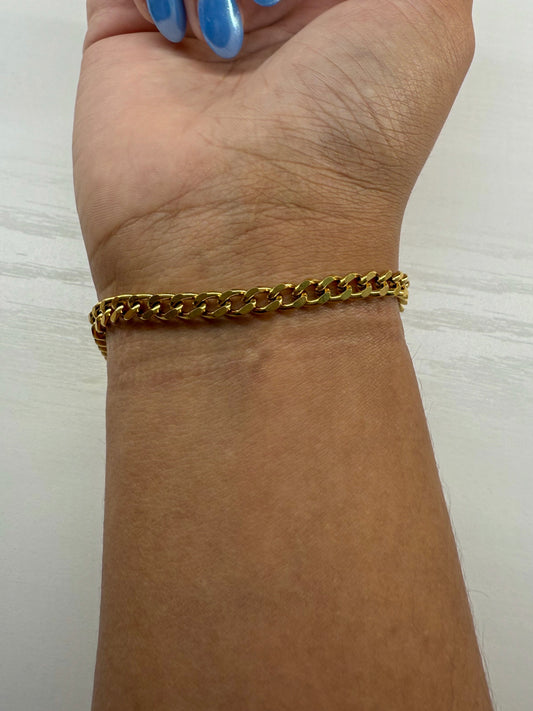 Gold 5mm Cuban Link Chain