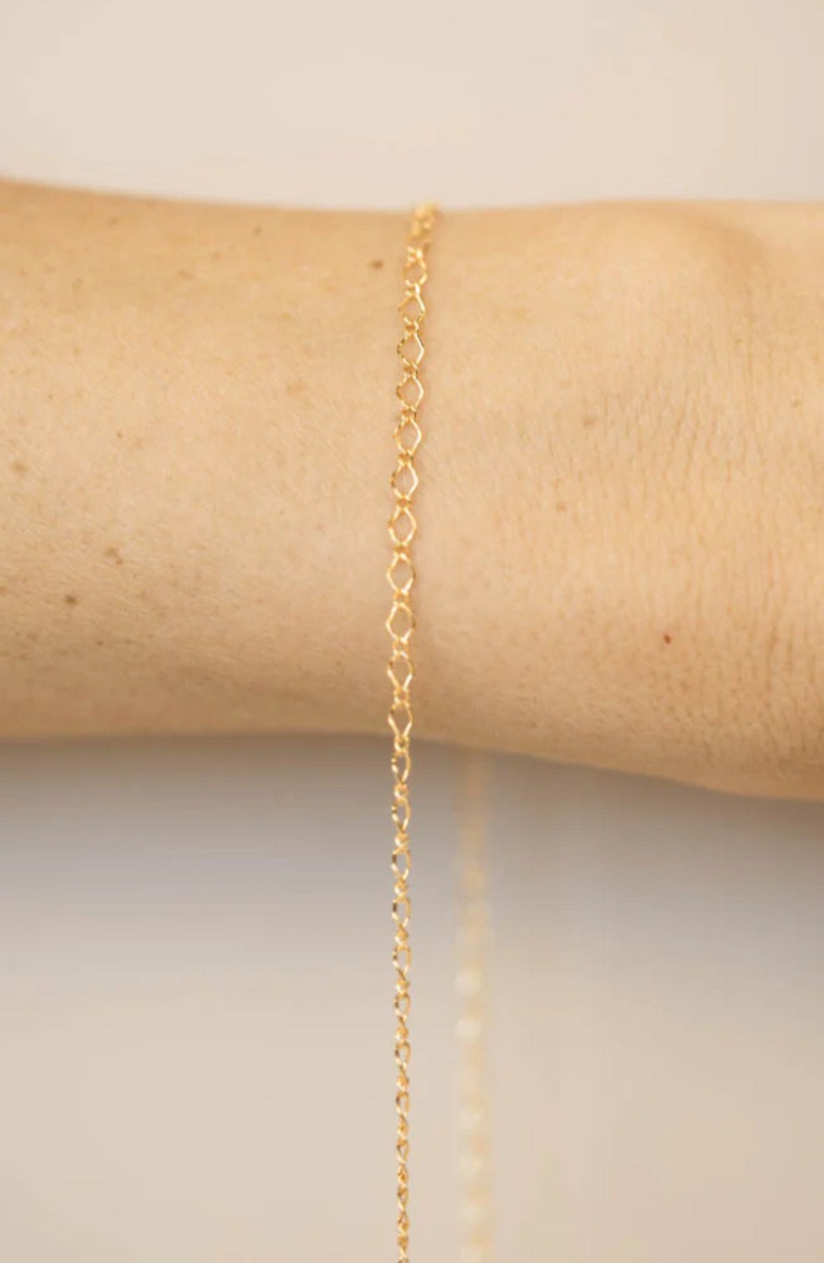 Gold Diamond Curb Chain