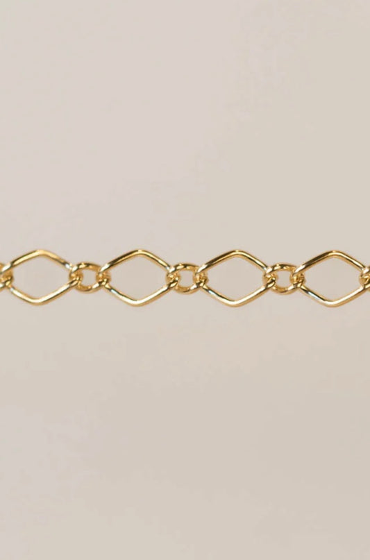 Gold Diamond Curb Chain