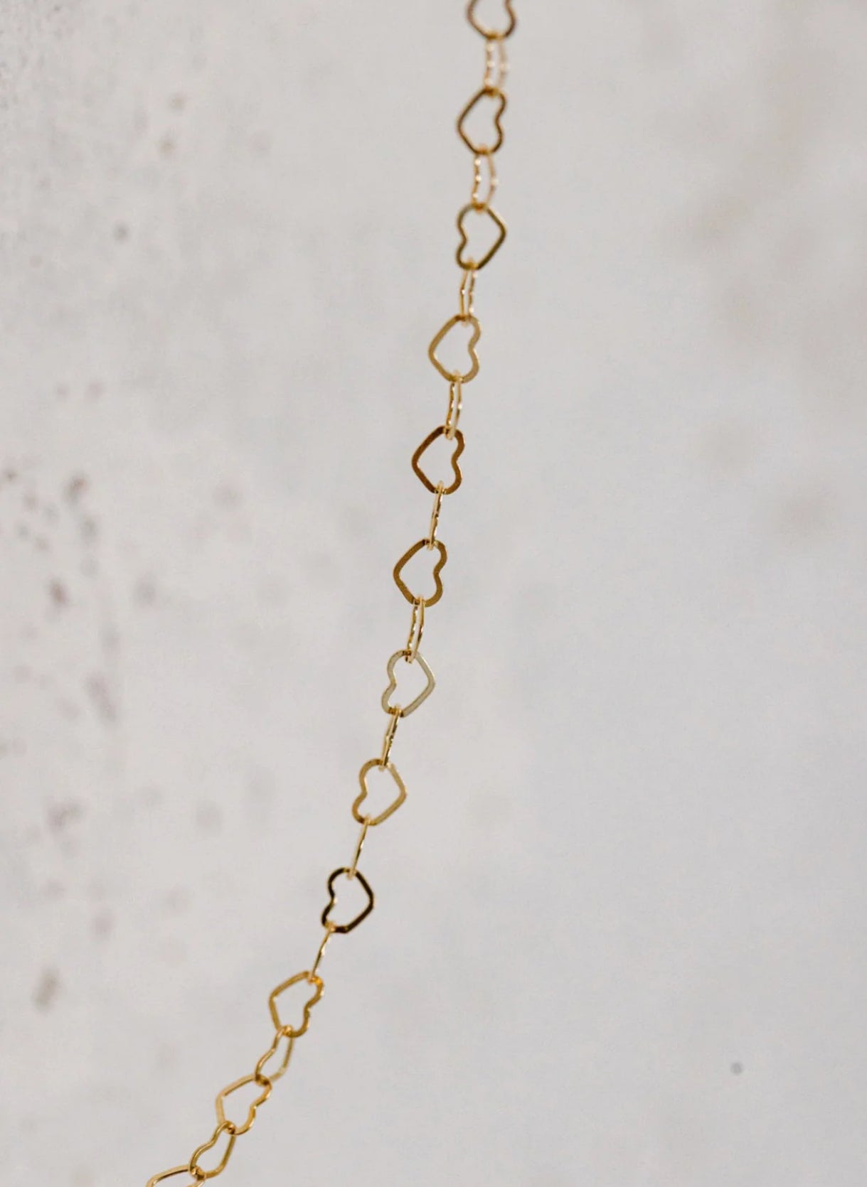 Gold Flat Heart Chain